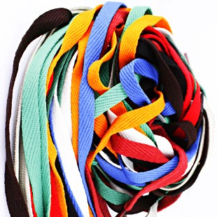 разноцветные шнурки