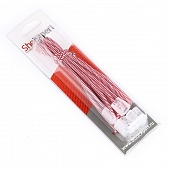 Шнурки эластичные средние ShoExpert (3мм) 120 см Бело-красные. БЛИСТЕР SE4120-95