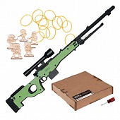 Подарочная винтовка AWP с действующим затвором и складными сошками